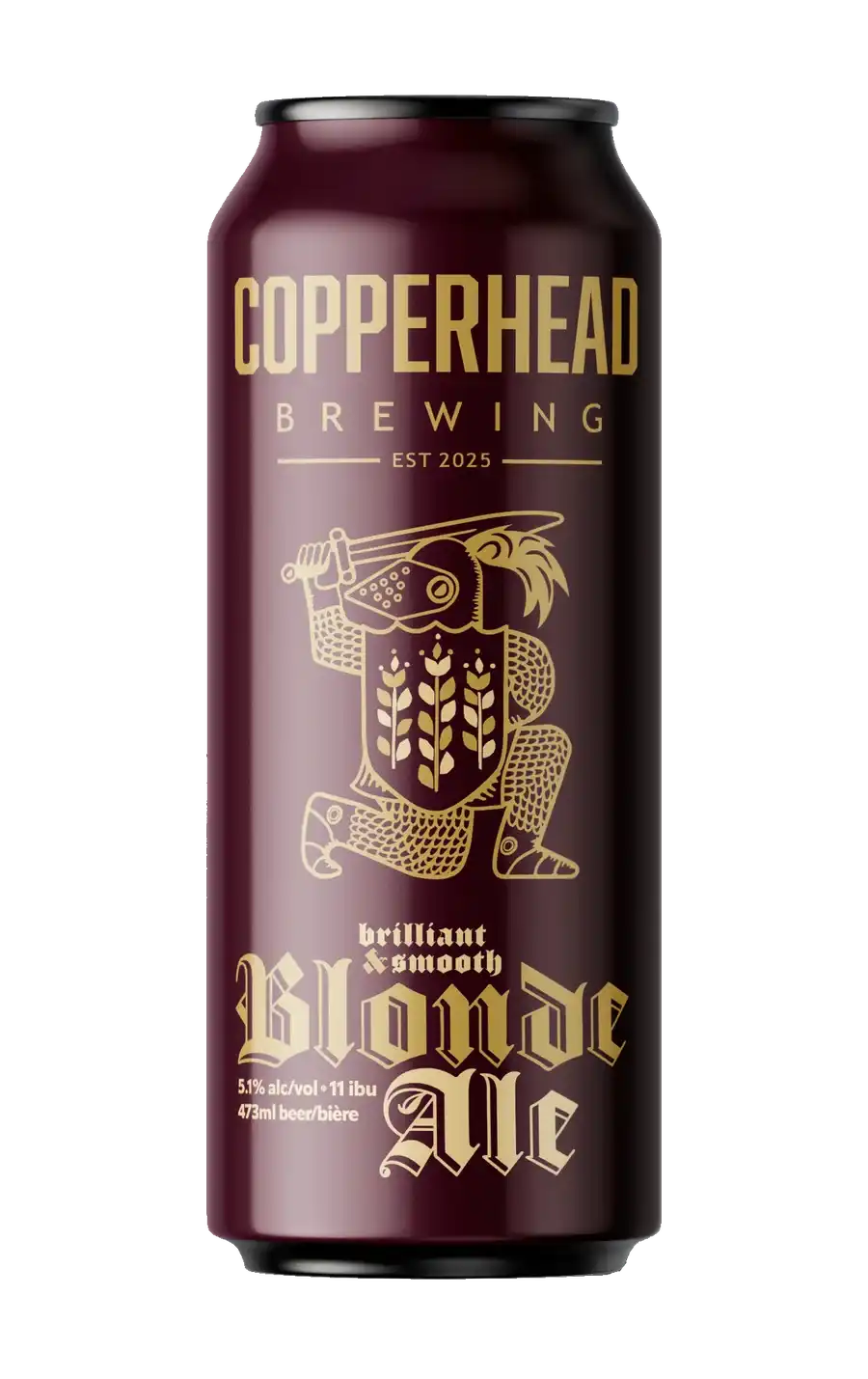 Blonde Ale - light, drinkable gluten-free craft ale from Copperhead Brewing Co. in Regina SK, available at local retailers and for wholesale